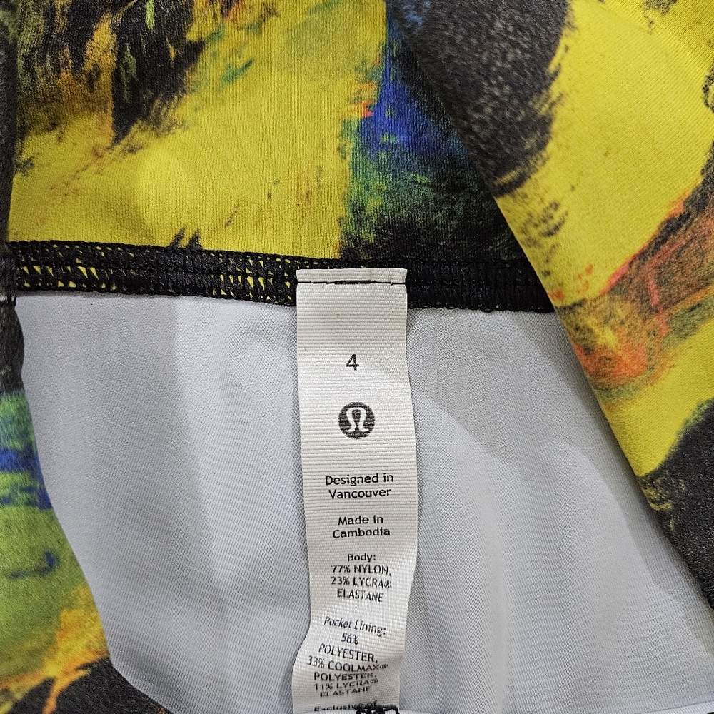 Lululemon Wunder Train High-Rise Crop 23" Multicolor Abstract Print Leggings - Picture 7 of 8